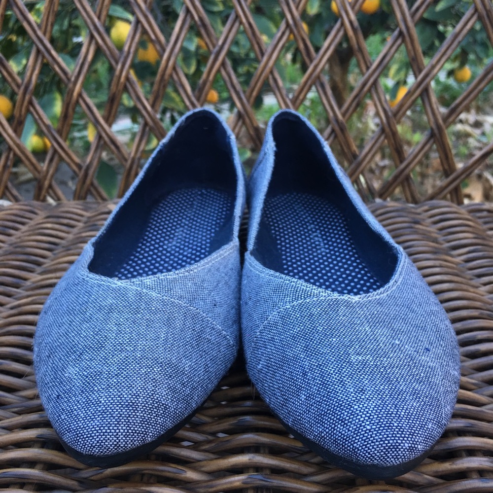 Kelly & Katie Zoe Canvas Denim Ballet Flats